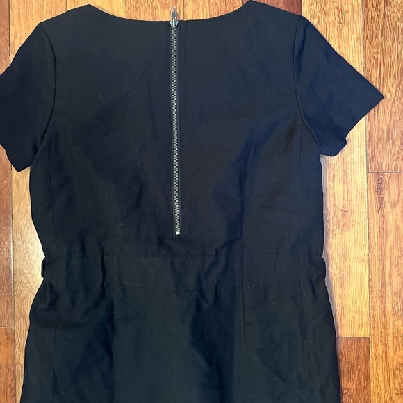Joe Fresh | Short sleeve black dainty wool blend dress with tie size small - Picture 4 of 5